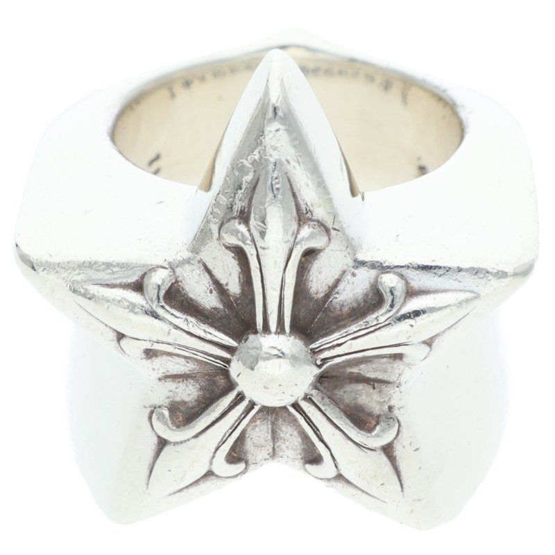 Chrome Hearts Str Large Star Silver Ring