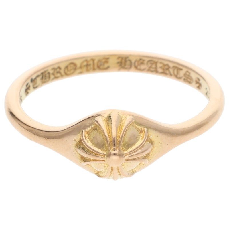 Chrome Hearts 22k Bubblgm Mini Half Bubblegum Cross Ball Gold Ring