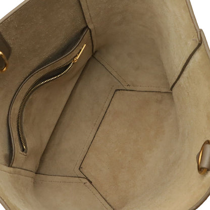 Celine Sangles Bucket Small Shoulder Bag Leather Greige Gold — view 5