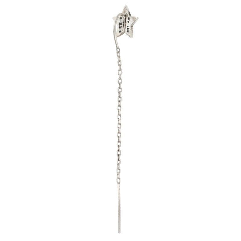 Chrome Hearts Chain Star Silver Earrings — view 2