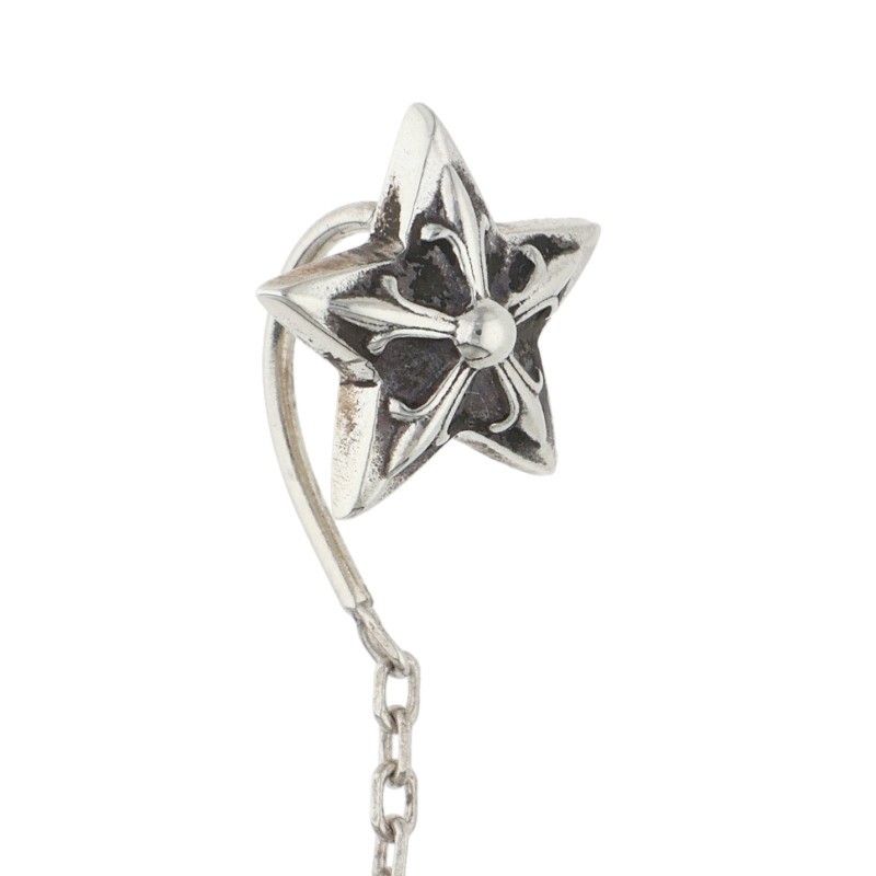 Chrome Hearts Chain Star Silver Earrings — view 4