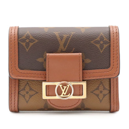 Louis Vuitton Monogram Reverse Portefeuille Dofine Compact 3 Raction Wallet