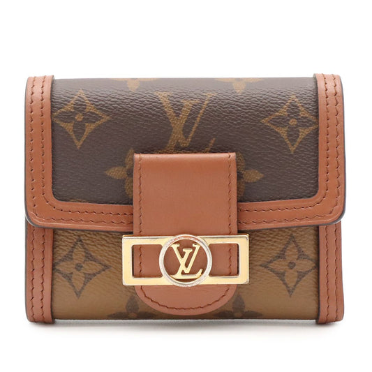 Louis Vuitton Monogram Reverse Portefeuille Dofine Compact 3 Raction Wallet