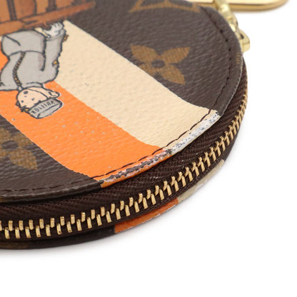 Louis Vuitton Monogram Groom Porte Monnaie Rond Coin Purse Round Bellboy Print — view 5