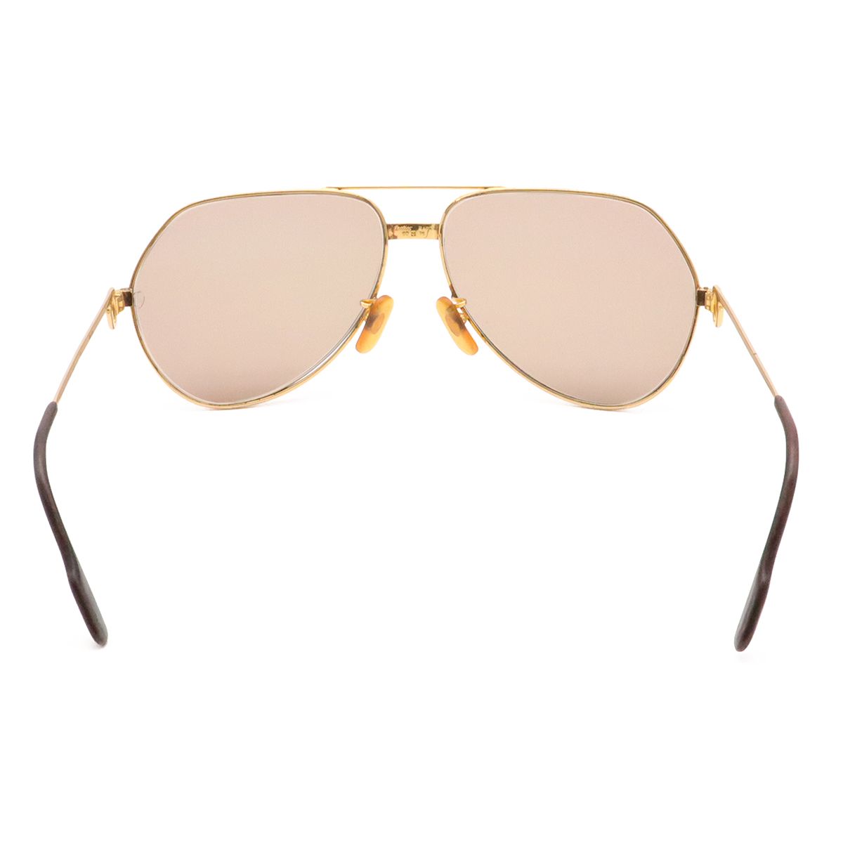 Cartier Trinity Sunglasses Eyewear Teardrop Two Bridge Double Light Brown Lens — view 3