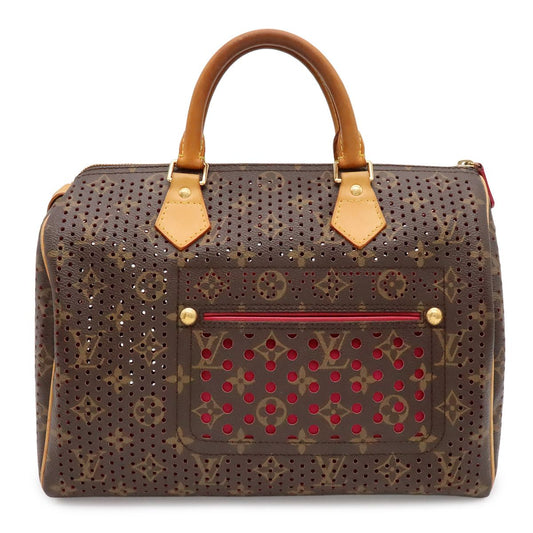 Louis Vuitton Monogram Perfo Speedy 30 Mini Boston Bag Fuchsia Pink
