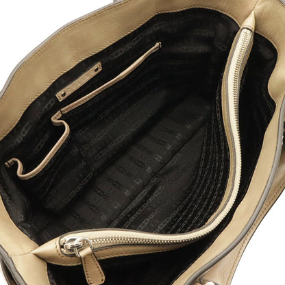Celine Boogie Tote Bag Leather Beige Silver — view 7