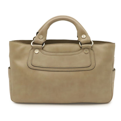 Celine Boogie Tote Bag Leather Beige Silver