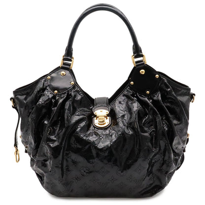 Louis Vuitton Monogram Mahina Surya L Tote Bag Shoulder Patent Leather Noir