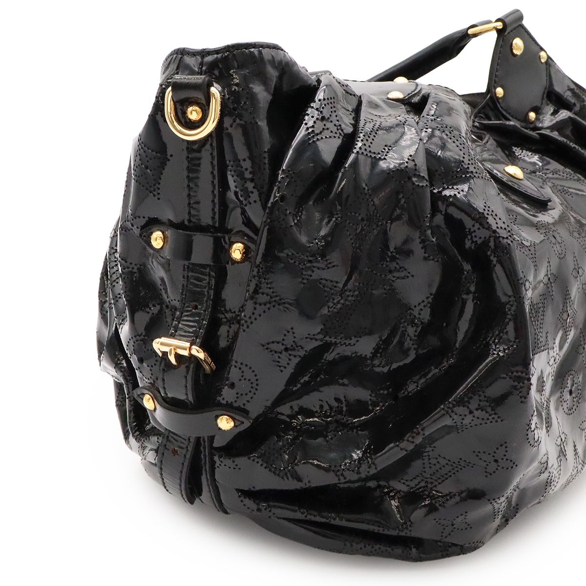 Louis Vuitton Monogram Mahina Surya L Tote Bag Shoulder Patent Leather Noir — view 6