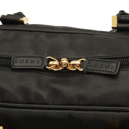 Loewe Anagram Boston Bag Purse Leather Black Gold — view 6
