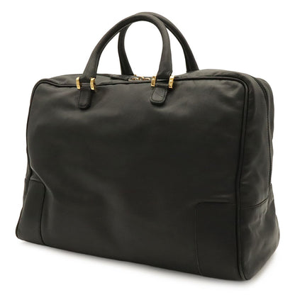 Loewe Anagram Boston Bag Purse Leather Black Gold — view 2