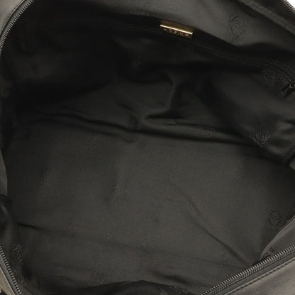 Loewe Anagram Boston Bag Purse Leather Black Gold — view 7