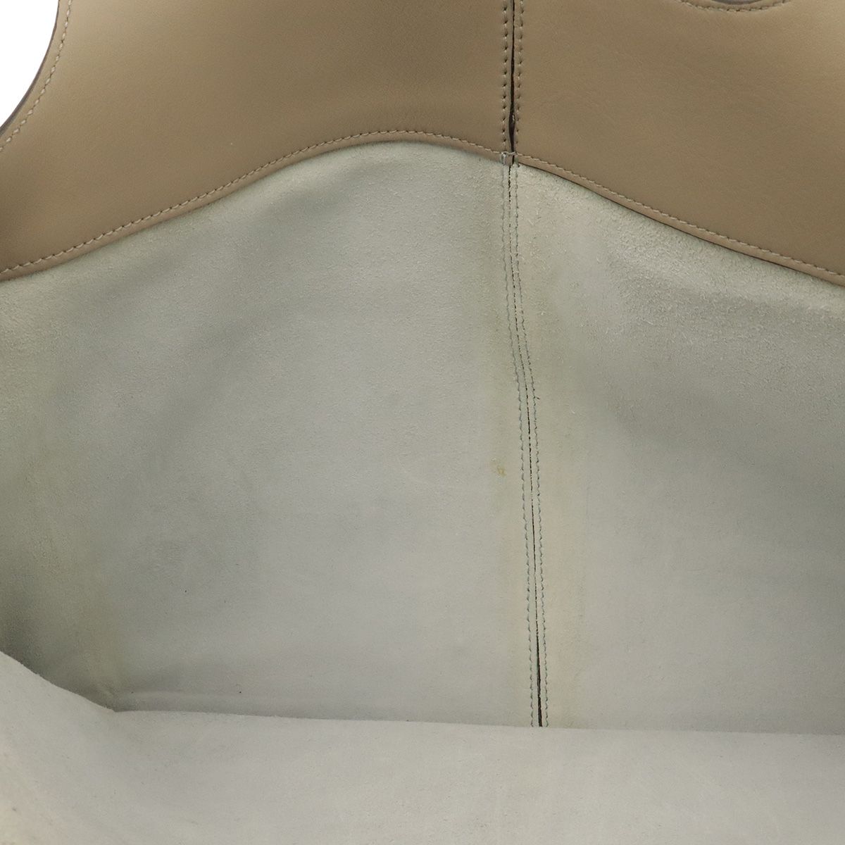 Celine Trifold Medium Tote Shoulder Bag Leather Greige Gold — view 7