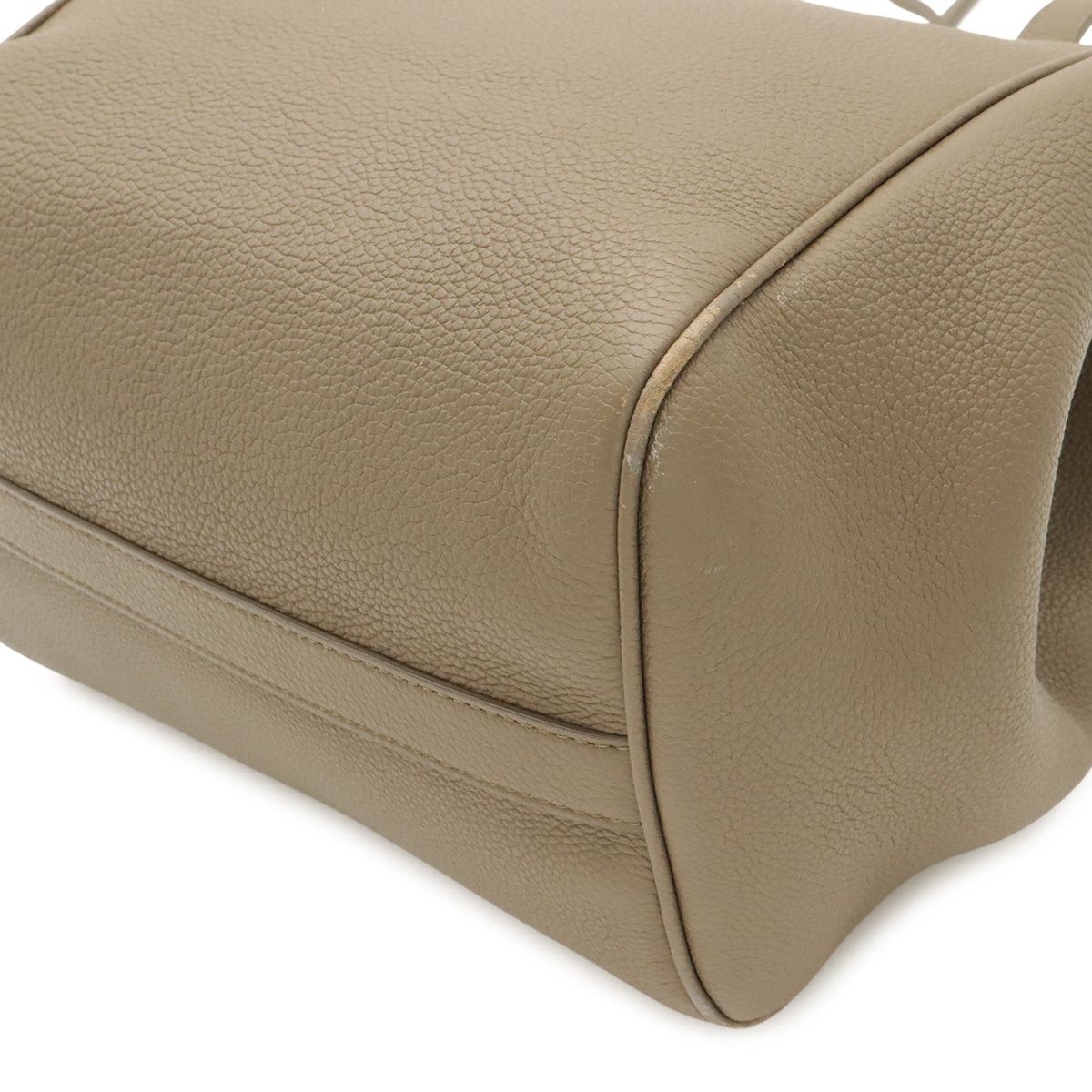 Celine Small Fold Cabas Tote 2-Way Shoulder Bag Leather Greige Gold — view 3
