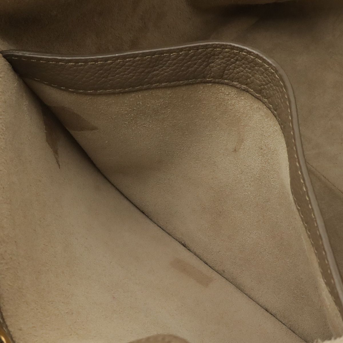 Celine Small Fold Cabas Tote 2-Way Shoulder Bag Leather Greige Gold — view 7