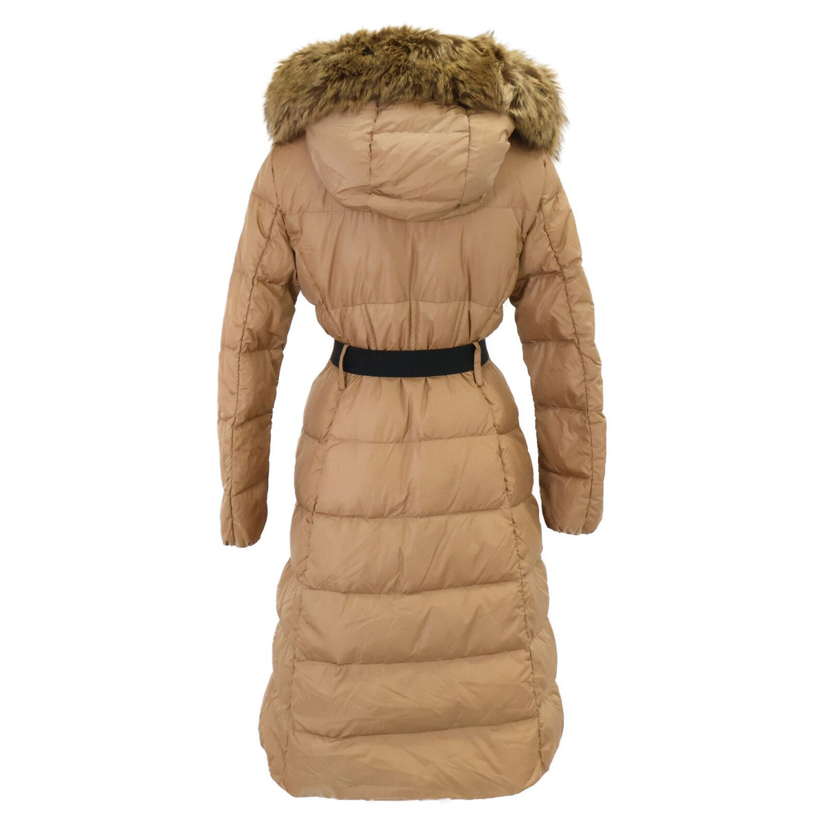 Moncler Boucage Bocajo Belted Faux Fur Hoodie Down — view 3