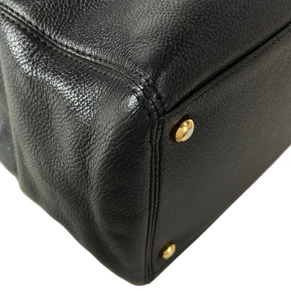 Chanel Tote Bag Executive Line Black Gold Leather — view 7