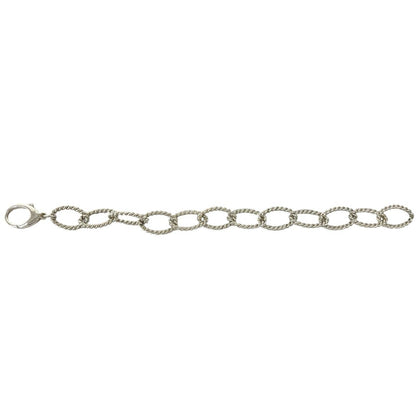 Tiffany & Co Vintage Oval Link Twist Bracelet 925 Sterling Silver Chain Bangle — view 5