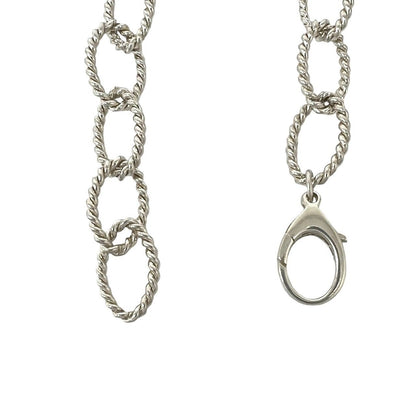 Tiffany & Co Vintage Oval Link Twist Bracelet 925 Sterling Silver Chain Bangle — view 4