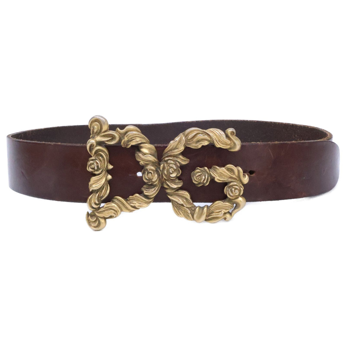 Dolce & Gabbana DG Buckle Leather 80 Belt — view 2