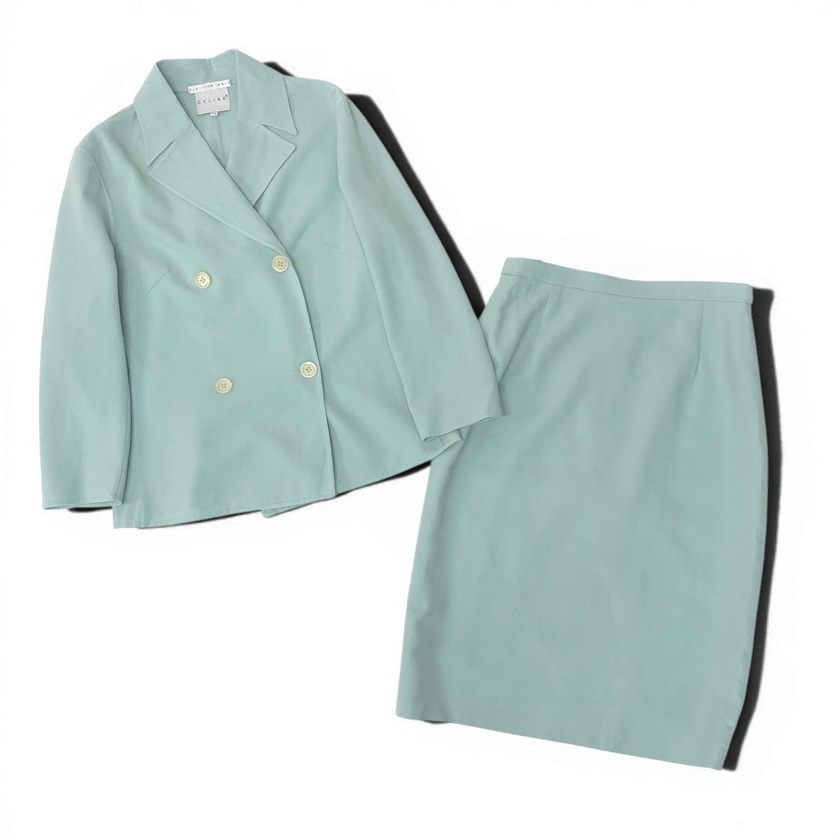 Celine Skirt Set Jacket Blue