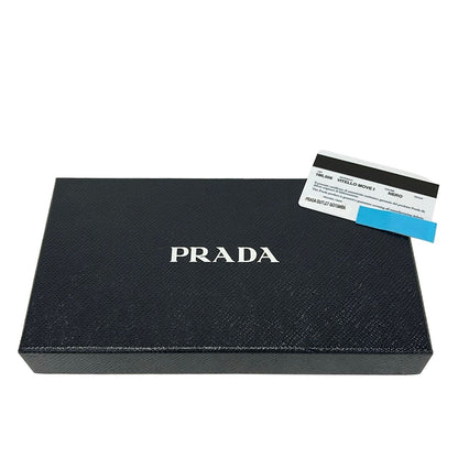 Prada Wallet Black Zip Around Leather — view 6