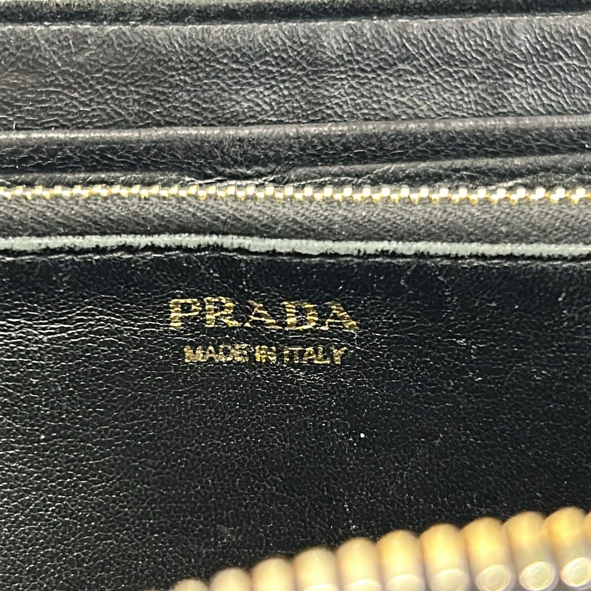 Prada Wallet Black Zip Around Leather — view 5