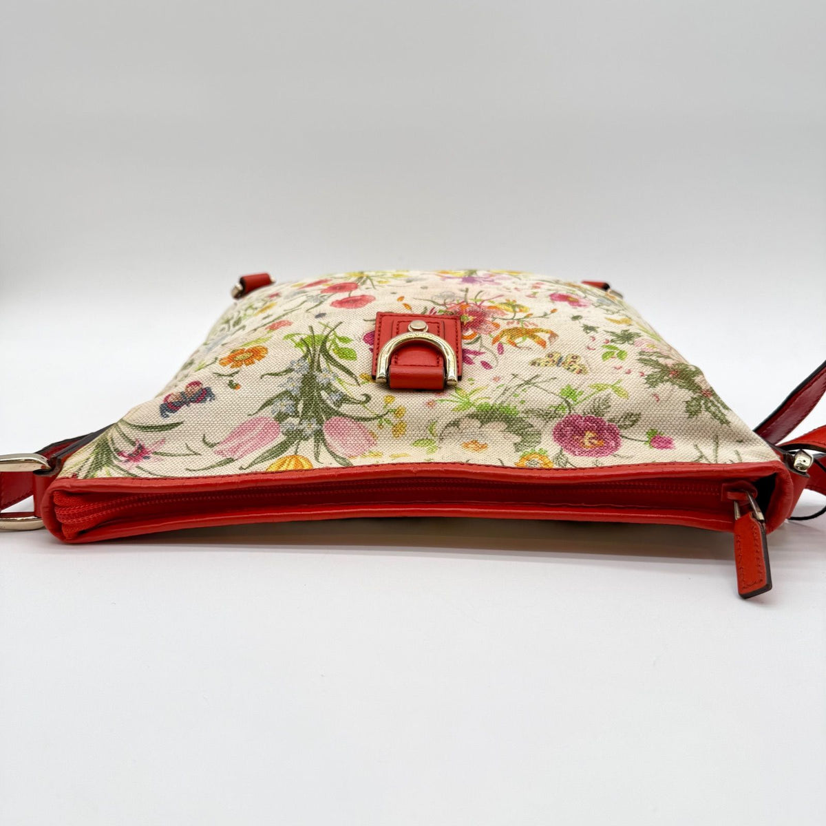 Gucci Shoulder Bag Flora Floral Canvas Red Multicolor — view 3