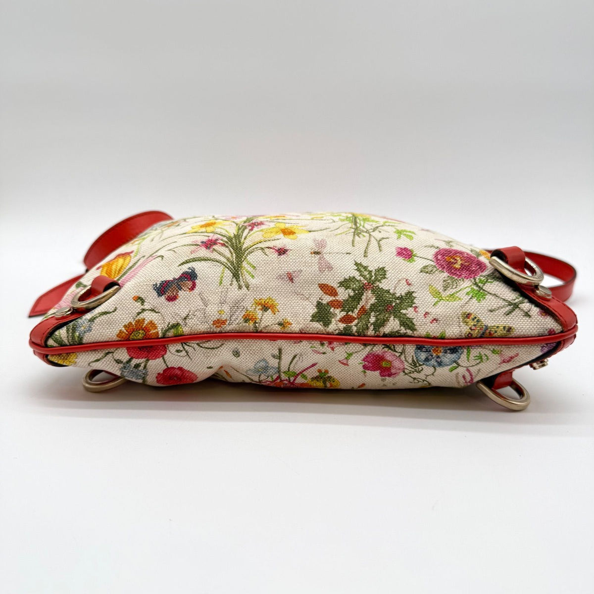 Gucci Shoulder Bag Flora Floral Canvas Red Multicolor — view 4