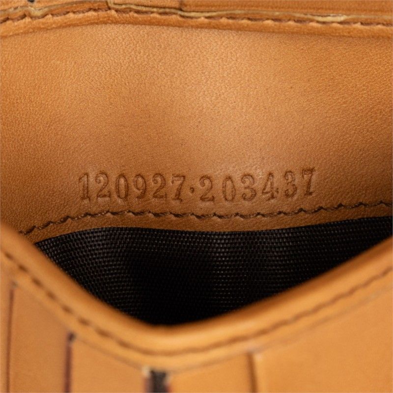 Gucci GG Canvas Snap Bifold Wallet Beige Brown Leather — view 7