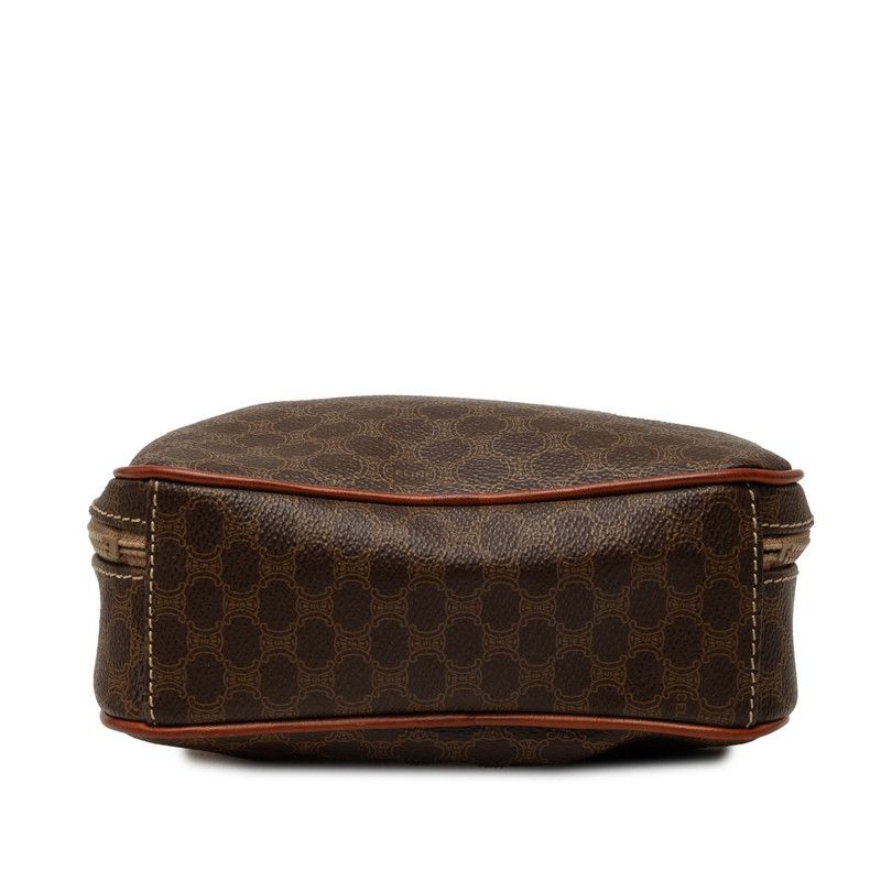 Celine Macadam Crossbody Shoulder Bag Brown Leather — view 3
