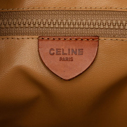 Celine Macadam Crossbody Shoulder Bag Brown Leather — view 5