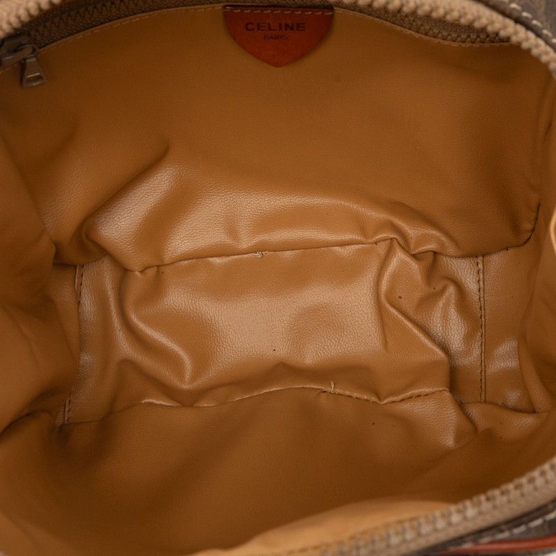 Celine Macadam Crossbody Shoulder Bag Brown Leather — view 4