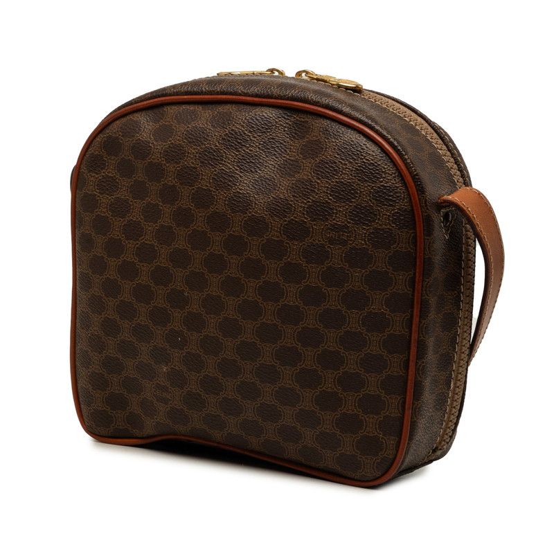 Celine Macadam Crossbody Shoulder Bag Brown Leather — view 2