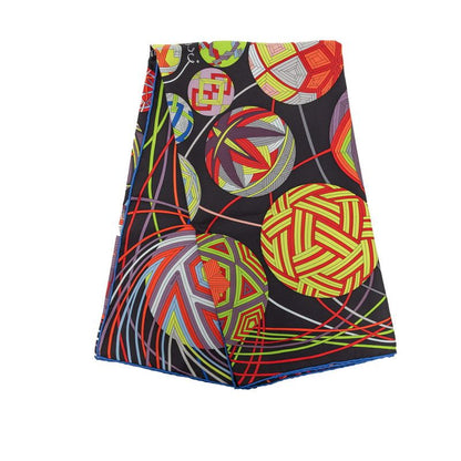 Hermes Carre 90 Lart du Temari Universe Scarf Black Multicolor Silk — view 2