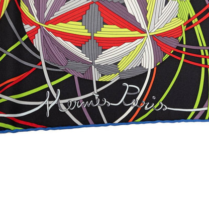 Hermes Carre 90 Lart du Temari Universe Scarf Black Multicolor Silk — view 6