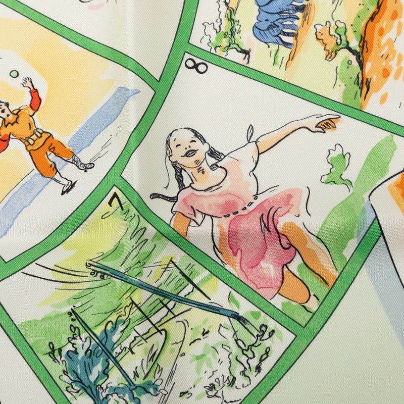 Hermes Carre 90 le Jeu Des Petits Bonheurs Little Game of Happiness Scarf — view 4