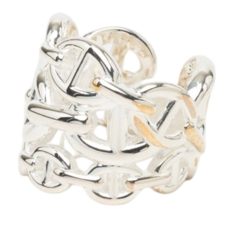 Hermes Chaine D'ancre Enchainee GM Ring 49 Silver — view 2