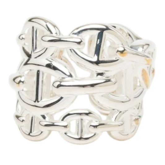 Hermes Chaine D'ancre Enchainee GM Ring 49 Silver