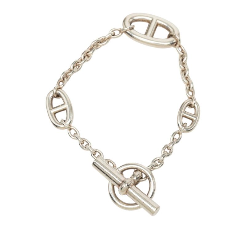 Hermes Chaine D'ancre Farandole LG Chain Bracelet T Bar Silver — view 2