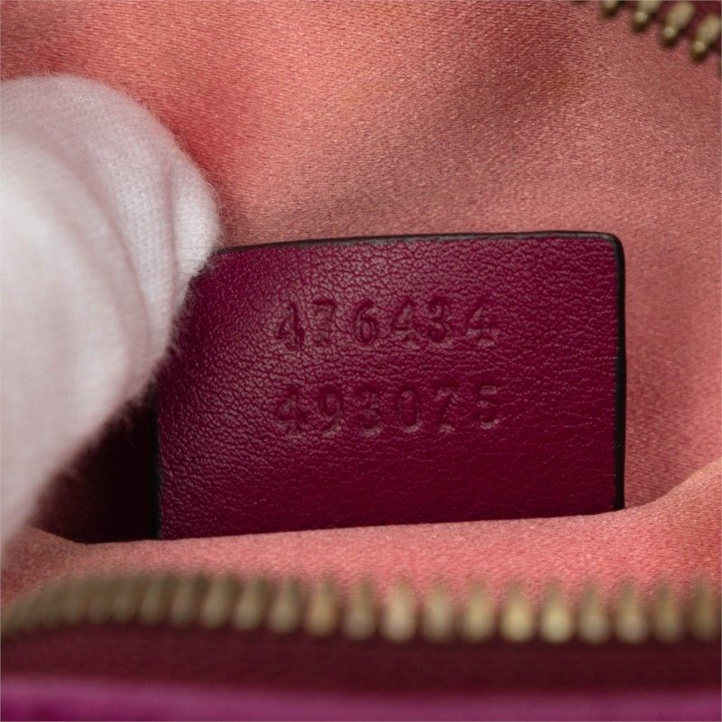 Gucci GG Marmont Quilted Crossbody Shoulder Bag Purple Velvet Leather — view 7