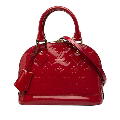 Louis Vuitton Monogram Vernis Alma BB 2-Way Shoulder Bag Rose Indien Red Patent