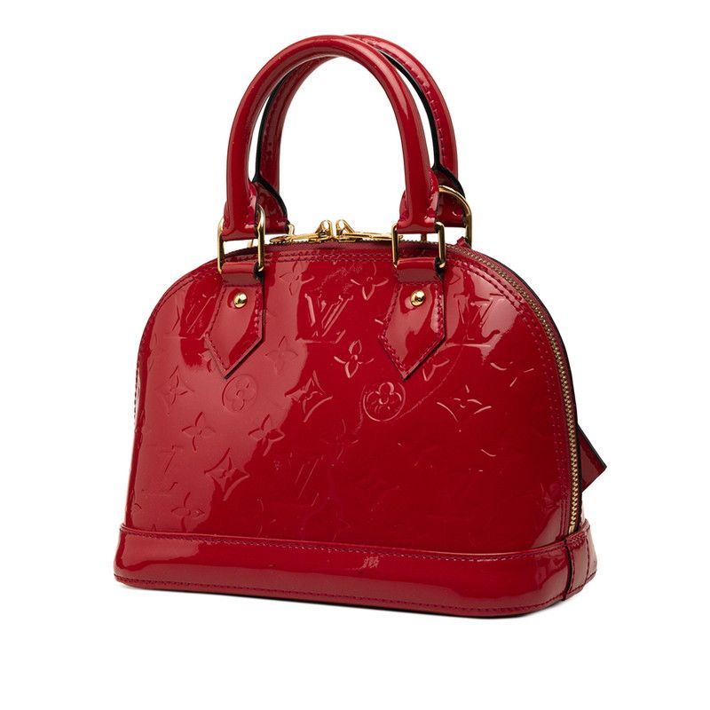 Louis Vuitton Monogram Vernis Alma BB 2-Way Shoulder Bag Rose Indien Red Patent — view 2
