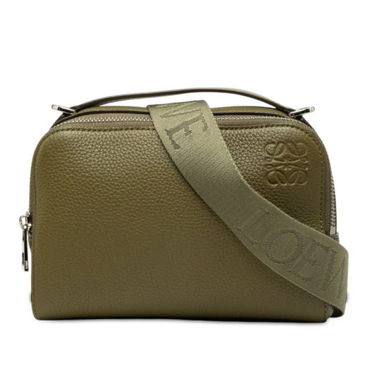 Loewe Anagram Crossbody Camera Bag Mini 2-Way Khaki Green Soft Grain Calfskin