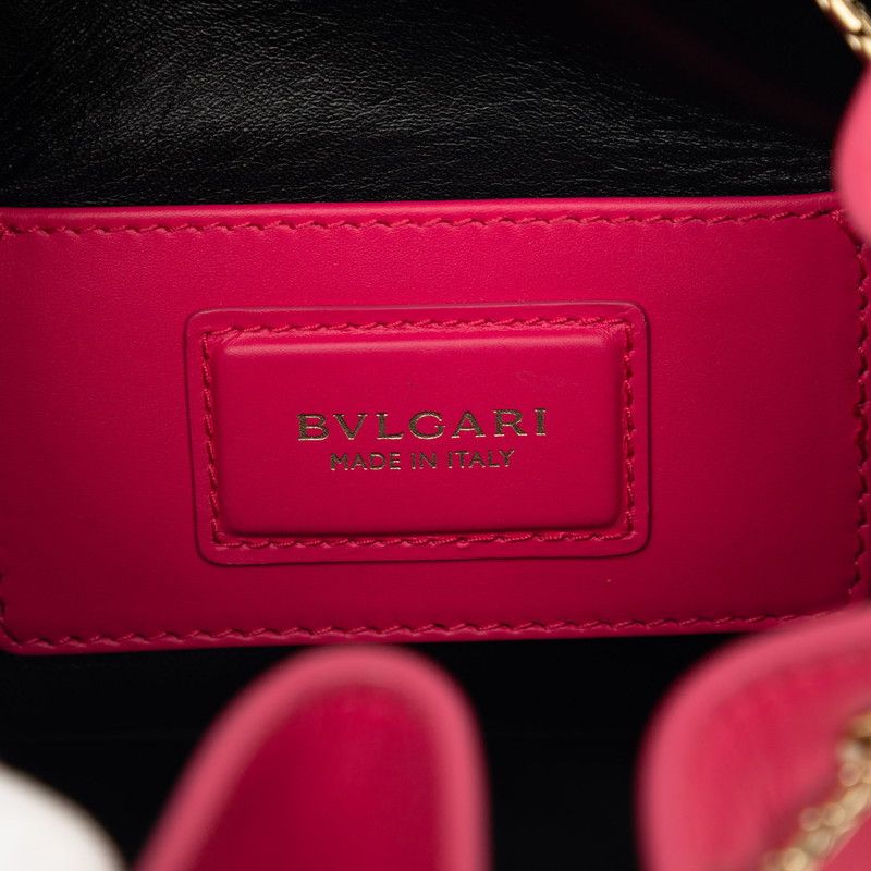 Bvlgari Serpenti Forever Shoulder Bag Drawstring 2-Way Pink Leather — view 5