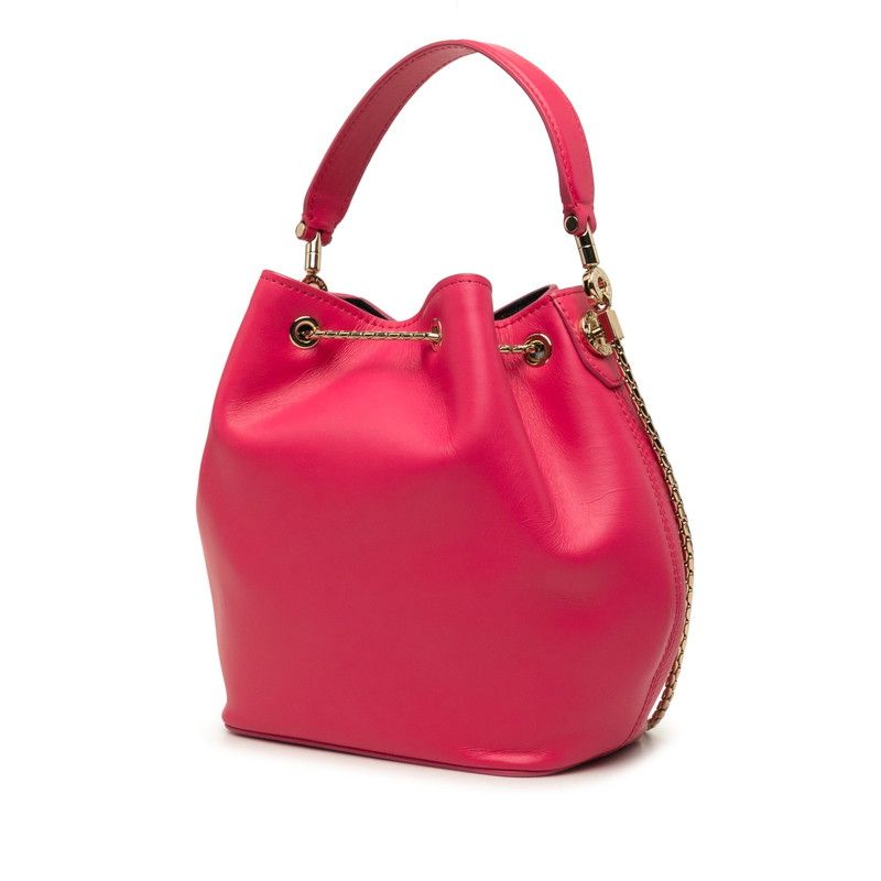 Bvlgari Serpenti Forever Shoulder Bag Drawstring 2-Way Pink Leather — view 2