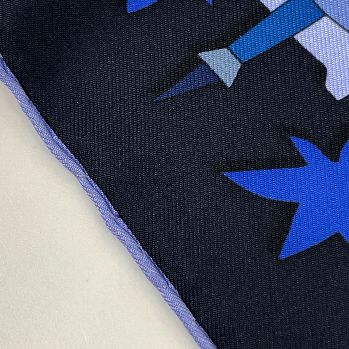 Hermes Petit Carre Mediterranee Scarf Mediterranean Silk Black Blue — view 3