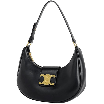 Celine Medium Ava Triomphe Shoulder Bag Leather Black