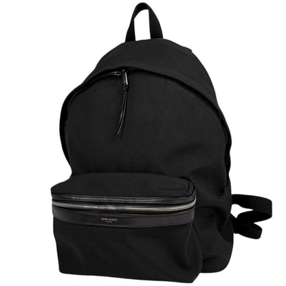 Saint Laurent Backpack Canvas Black
